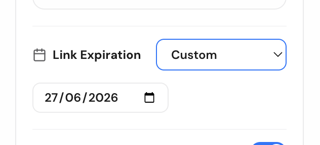 Link expiry control